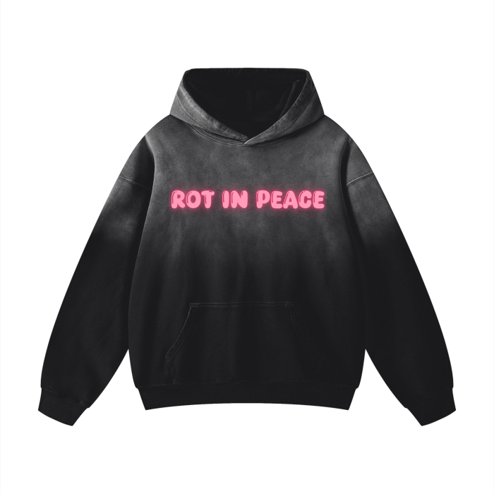 HELLO KITTY ROT IN PEACE OVERSIZED HOODIE